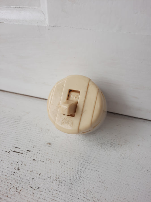 Vintage ON OFF Light Switch, Vintage Electrical Switch