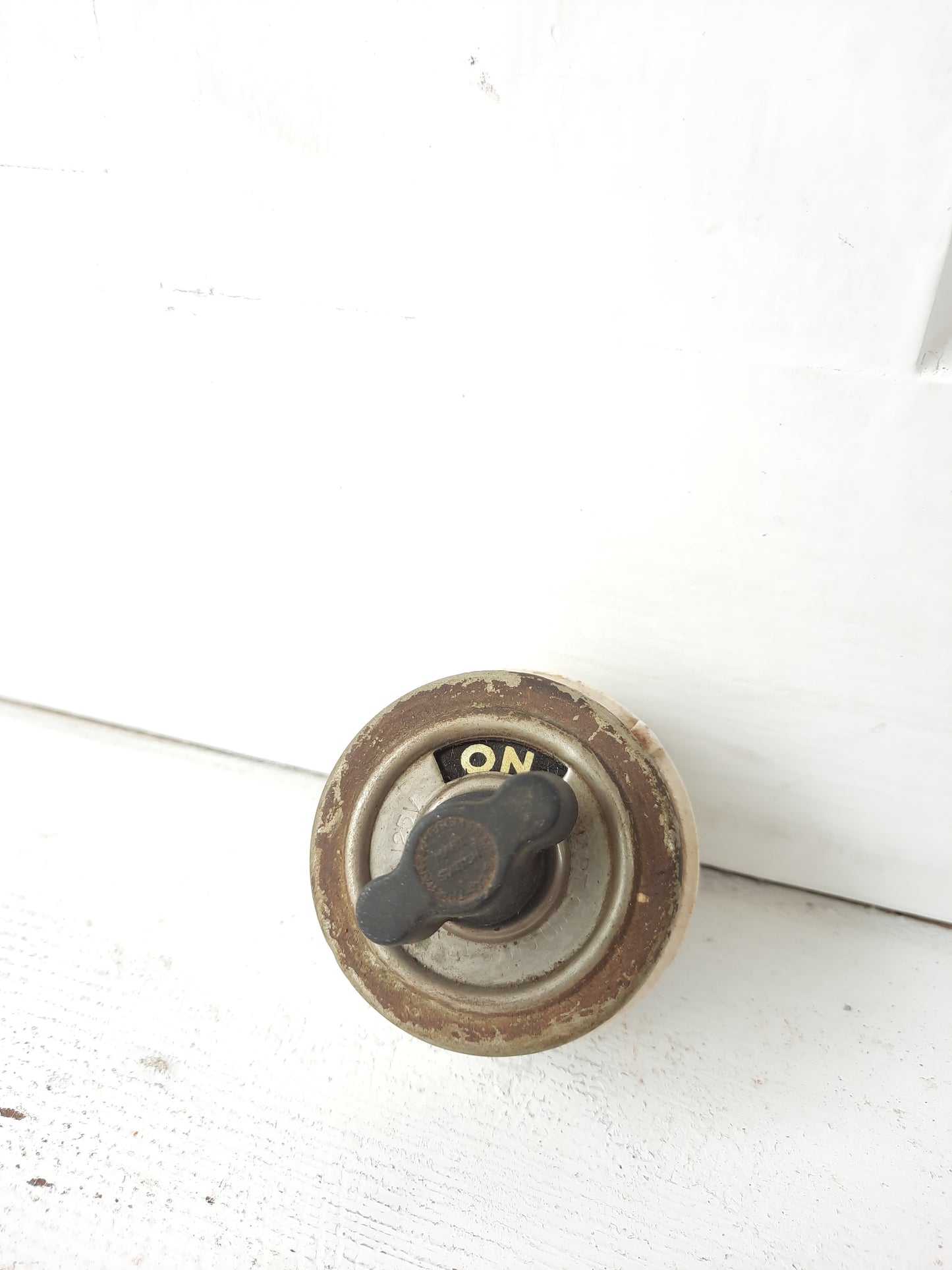 Vintage Metal ON OFF Switch, Vintage Electrical Switch