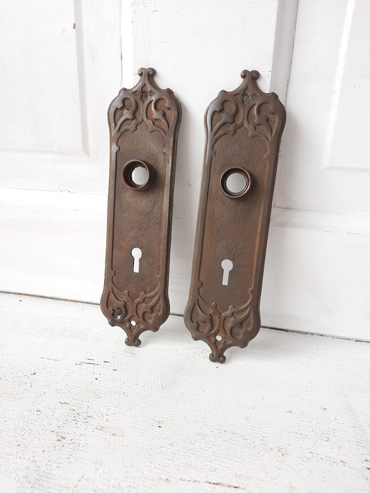 Coronet Door Handles Antique Satin Brass - Broughtons Lighting