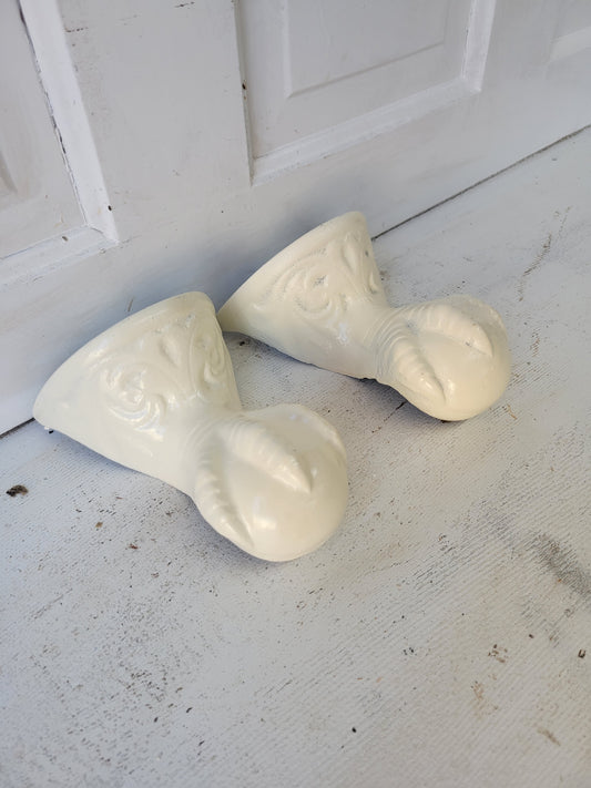 Antique Pair of Cast Iron Tub Eagle Claw, Ball and Claw Design Bathtub Feet #071402