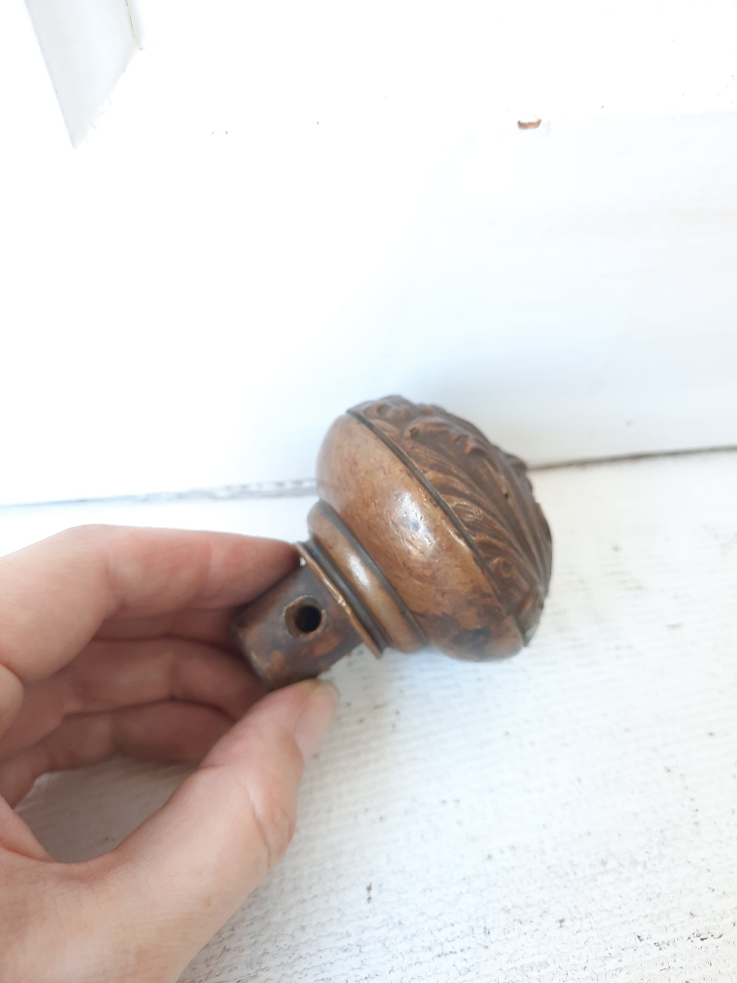 Florence or Dresden Knob by Corbin Hardware, Antique Bronze Doorknob, Acanthus Leaf Antique Door Knob