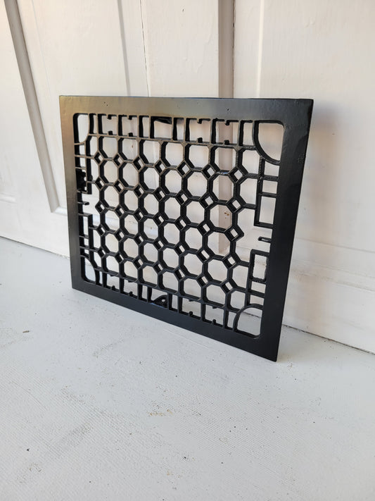 12 x 14 Antique Cast Iron Vent Cover Insert, Floor Register Cover #081704