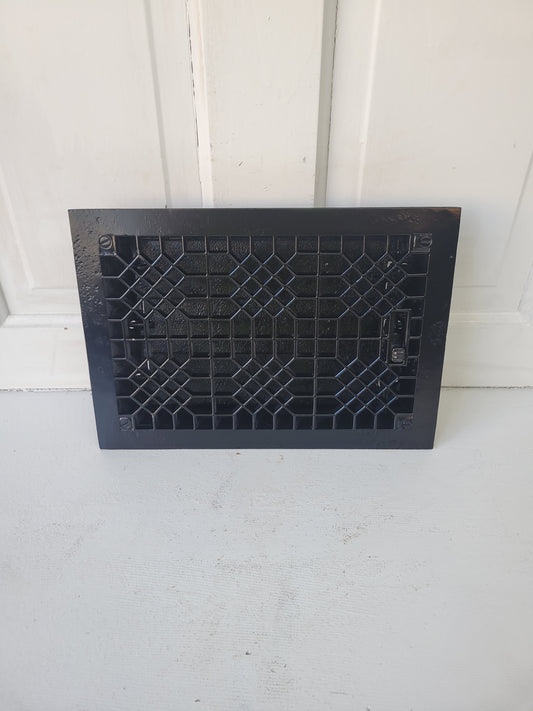 10 x 14 Antique Cast Iron Lattice Vent Cover, Floor or Wall Mount Heat Register Grate 090404