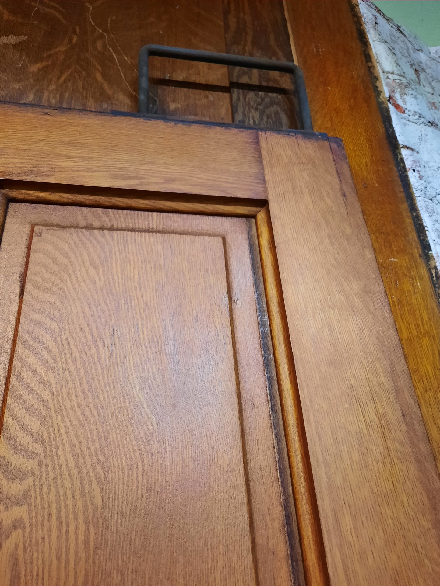 48" Wide Antique Extra Wide Pocket Door, Victorian Solid Wood Recessed Door 092602