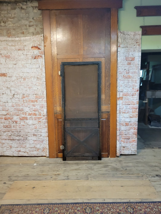 34 Antique Swinging Door with Hardware, Large Solid Wood Butler Style –  Peoria Architectural Salvage