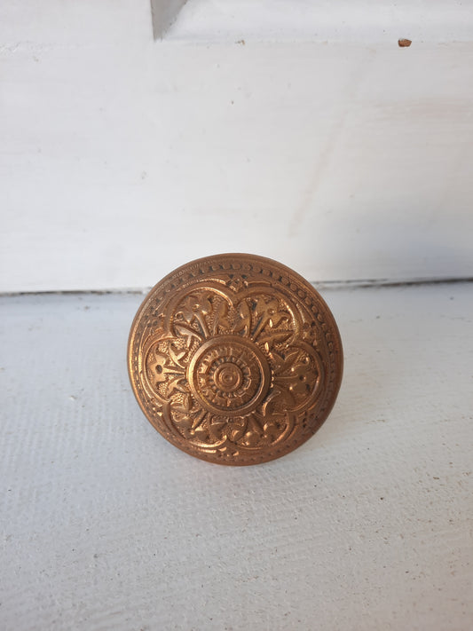 Fancy Cast Bronze Eastlake Doorknob, Victorian Ornate Bronze Door Knob 101207