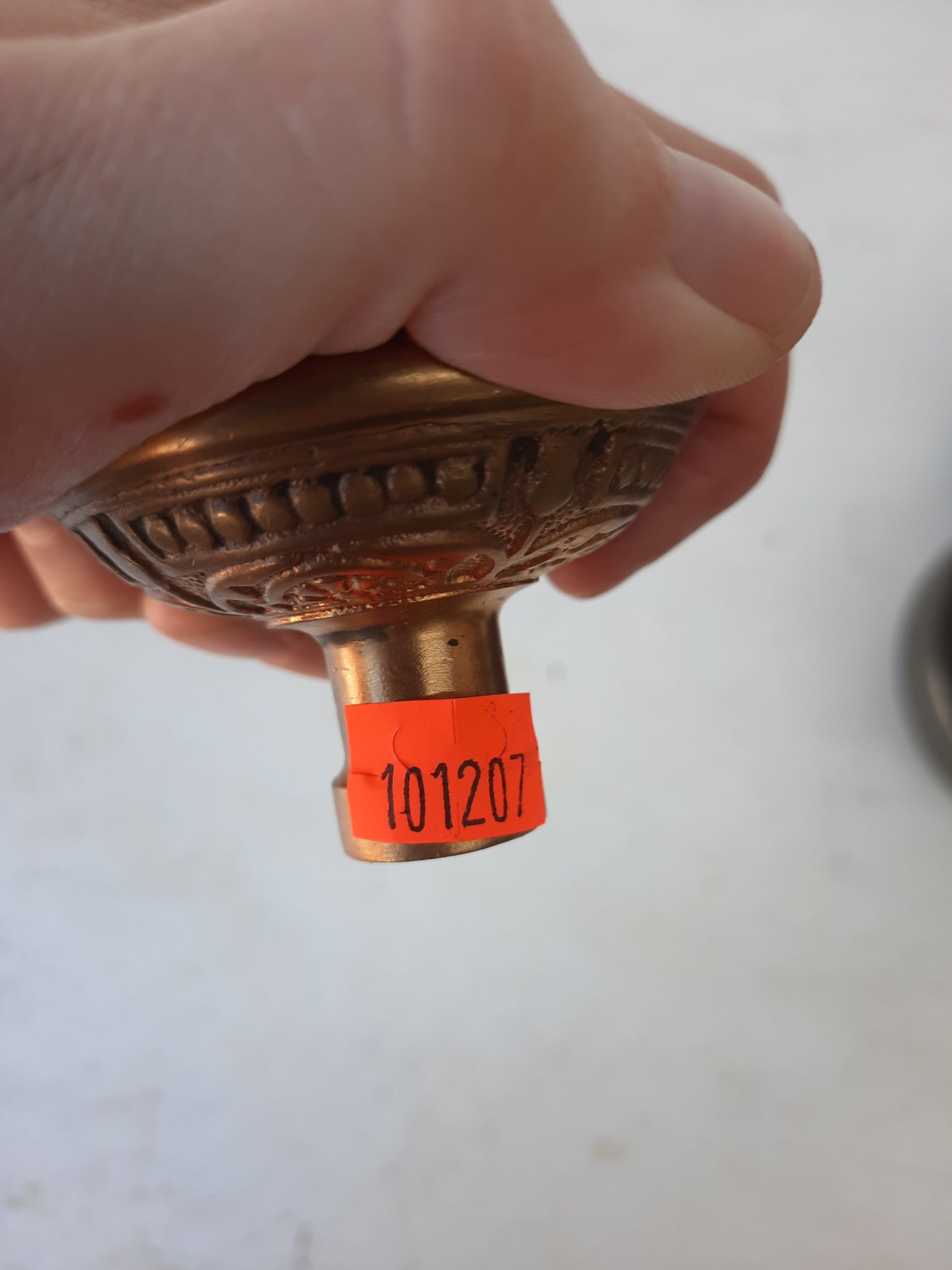 Fancy Cast Bronze Eastlake Doorknob, Victorian Ornate Bronze Door Knob 101207