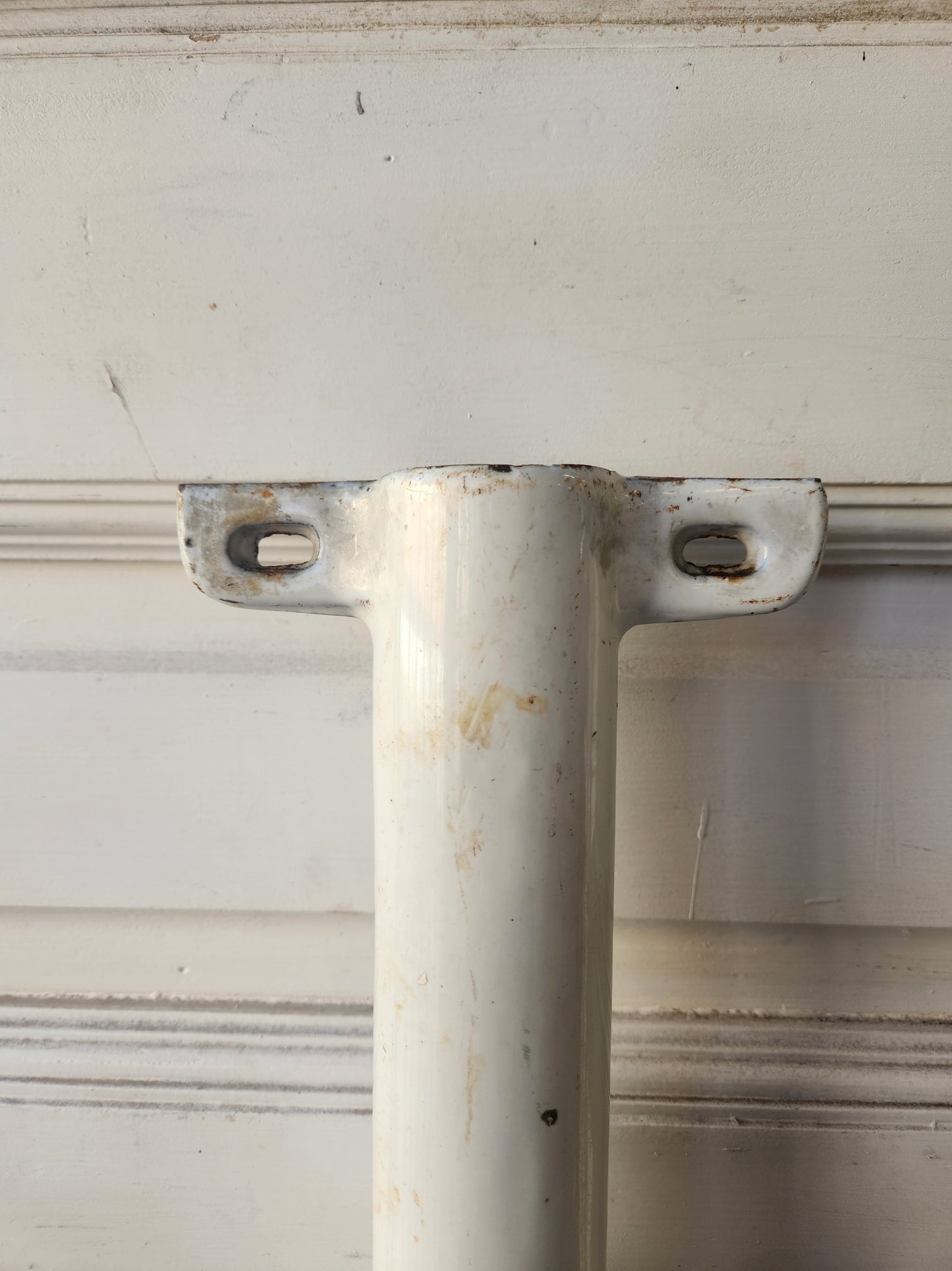 Antique Enamele Cast Iron Sink Leg, Victorian Pedestal Sink Leg 101702