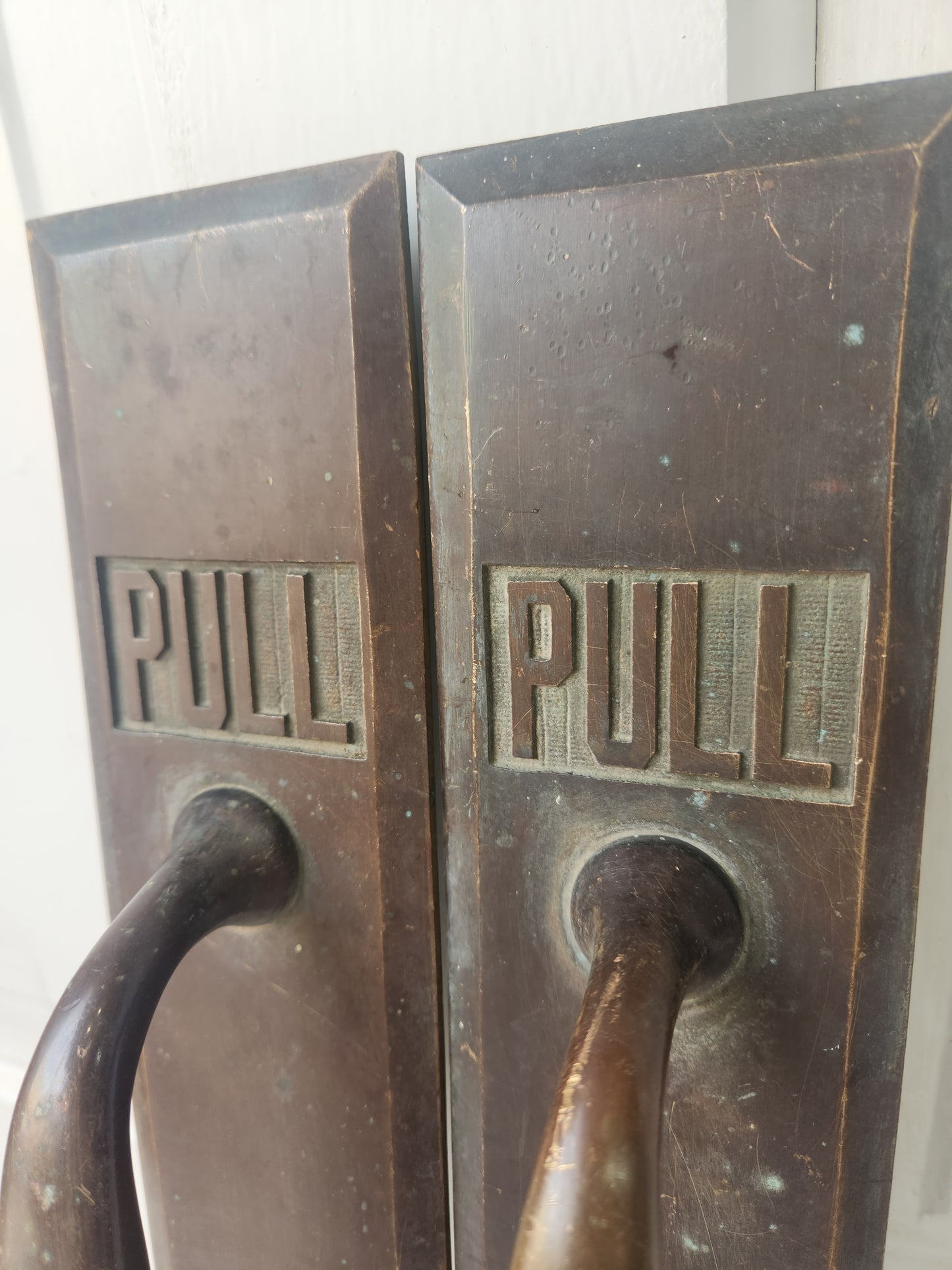 Sargent Commercial PULL Door Handles, Antique Bronze Door Pull Plates 102601
