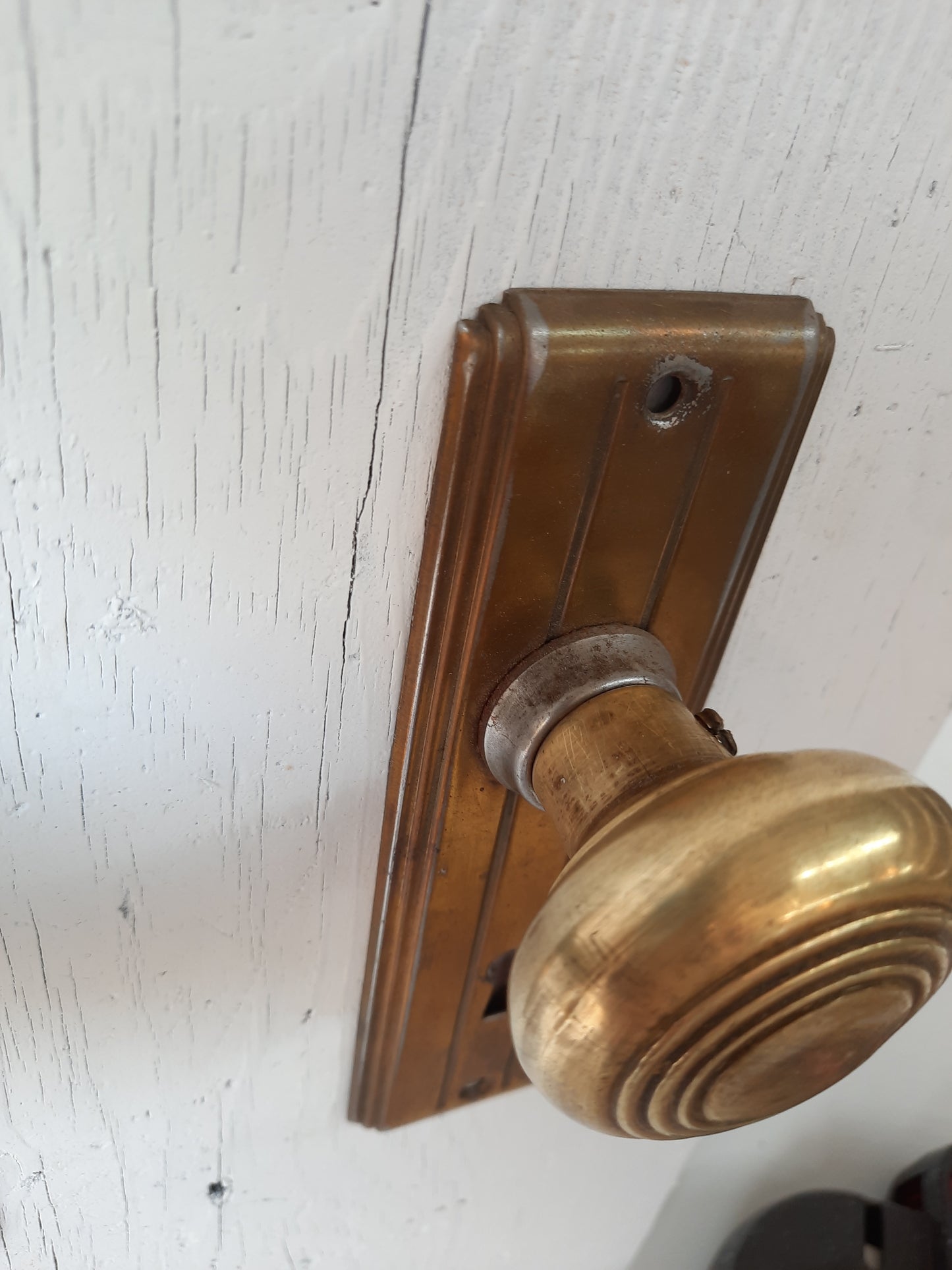 Art Deco Antique Backplates and Doorknobs,  Art Deco Door Hardware 120602