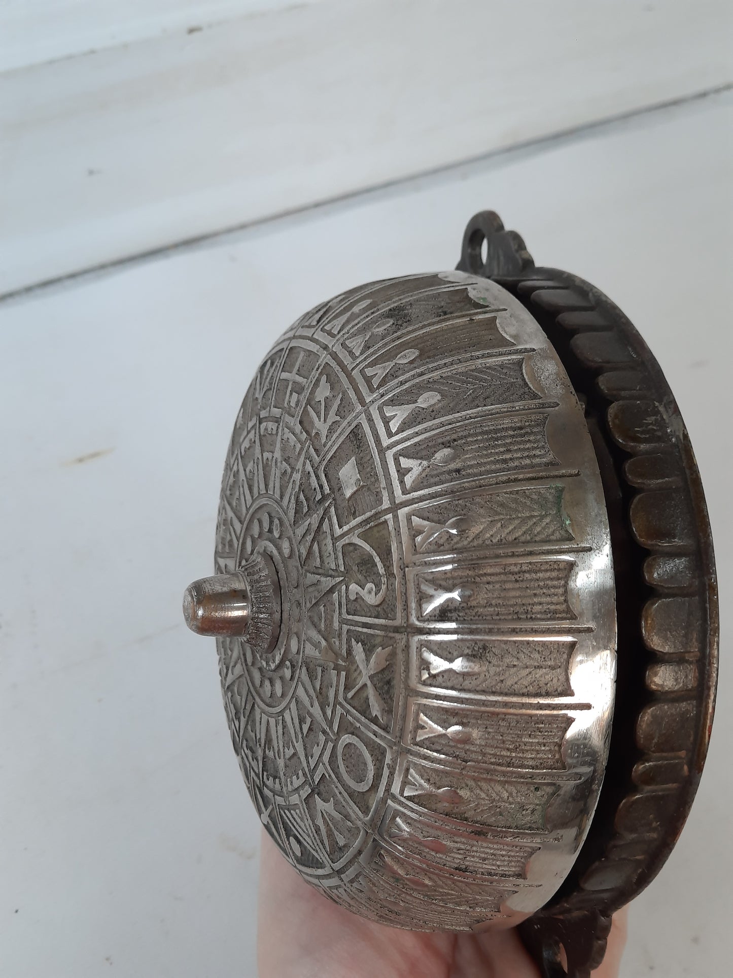 Antique Mechanical Eastlake  Doorbell, Victorian Era Pull Style Door Bell or Servants Bell