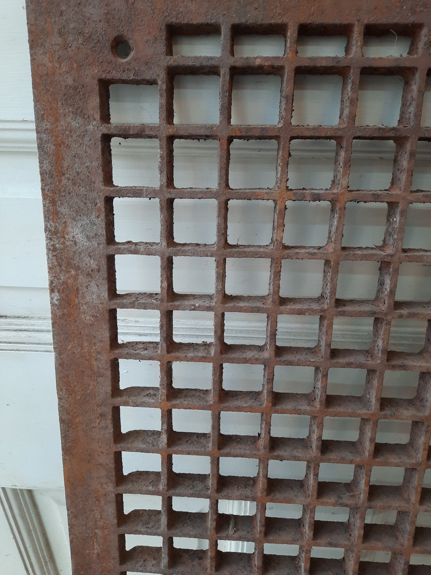 24" Square Extra Large Antique Iron Vent Cold Air Return, Large Cast Iron Floor Grate #080608