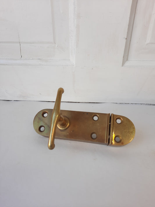 Vintage Brass Interior Style Rim Lock with T Handle, Surface Mount Brass Door Lock 121107