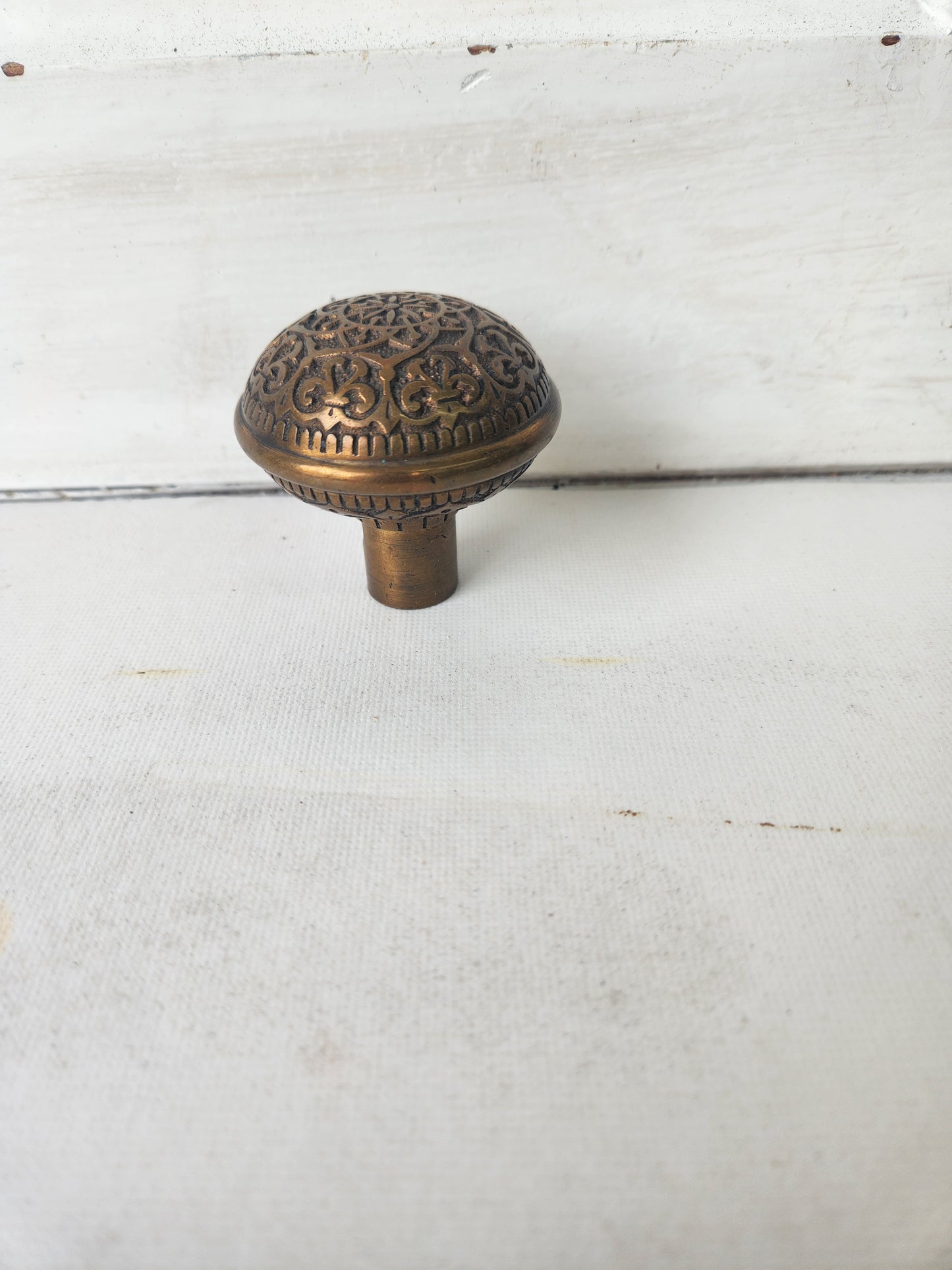 Antique Fancy Bronze Designed Doorknob, Ornate Pattern Knobs, Single Antique Brass Door Knobs, Flower Design 122104