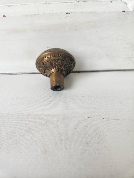 Antique Fancy Bronze Designed Doorknob, Ornate Pattern Knobs, Single Antique Brass Door Knobs, Flower Design 122104