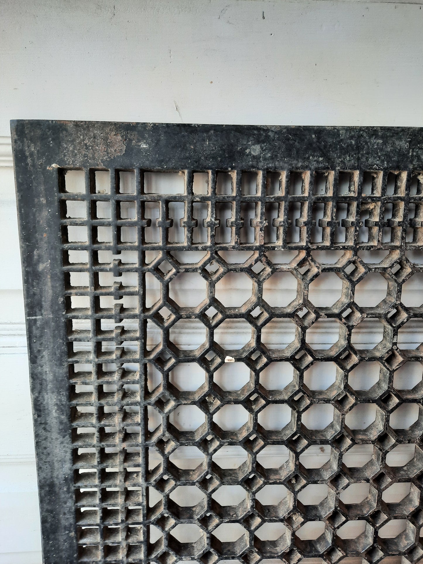 32 x 26 Extra Large Victorian Floor Grate, Large Iron Floor Vent Grate #010501