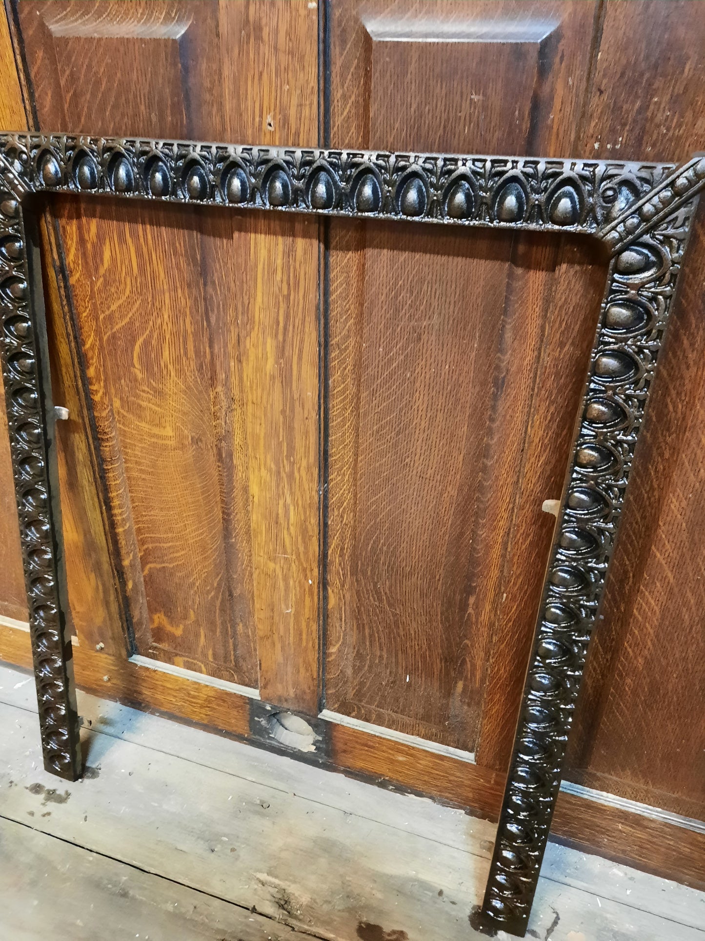 Antique Victorian Firebox Frame or Mantel Opening Decorative Frame