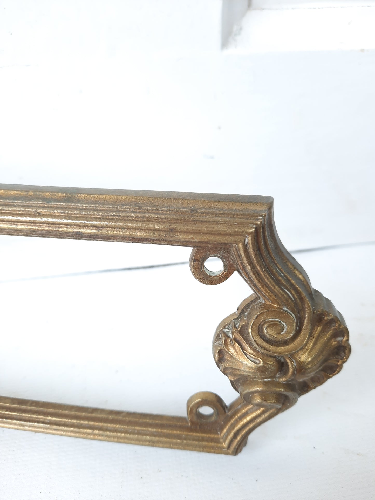 Antique Bronze Label Slot or Name Plate Holder, Letter Slot Frame, Door Placard Frame 012902