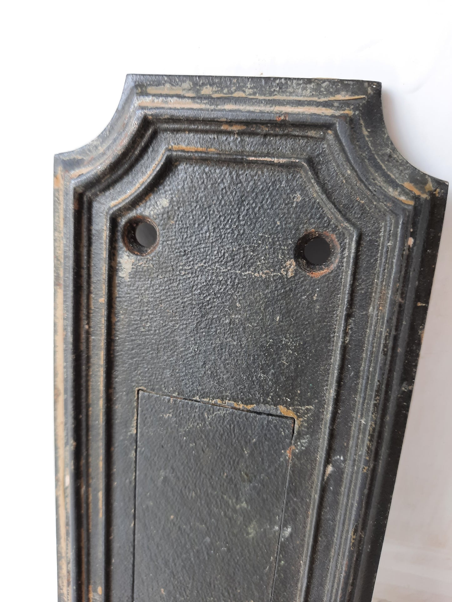 Antique Vertical Iron Door Mail Slot, Antique Door Mail or Letter Slot 013113