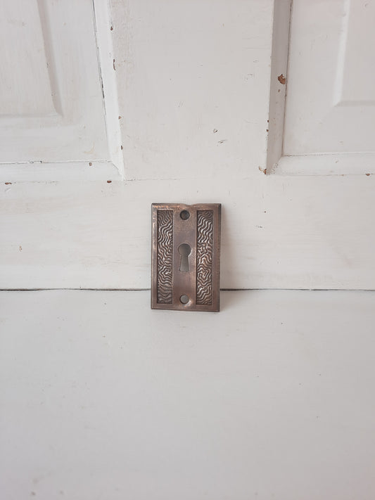 Wood Grain Design Antique Key Hole, Brass Key Hole Cover, Fancy Key Hole 022704