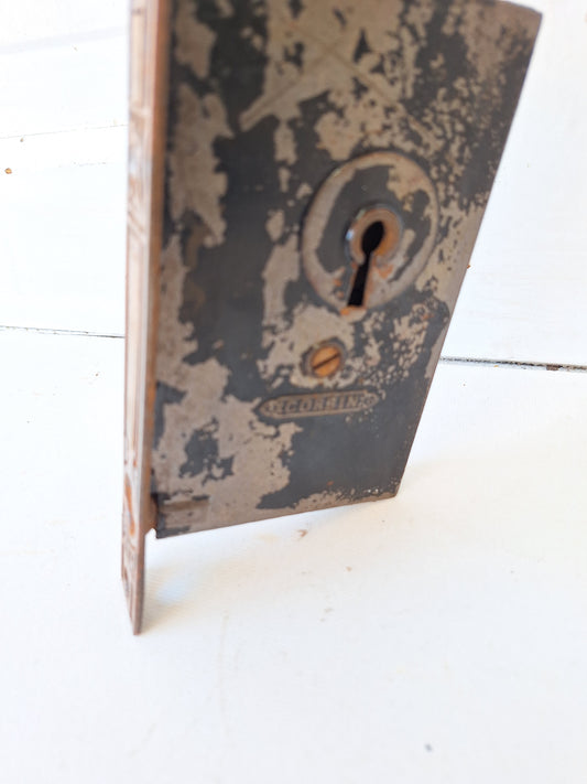 Ornate Single Antique Pocket Door Lock, Rolling Door Lock Set Working Condition 040911
