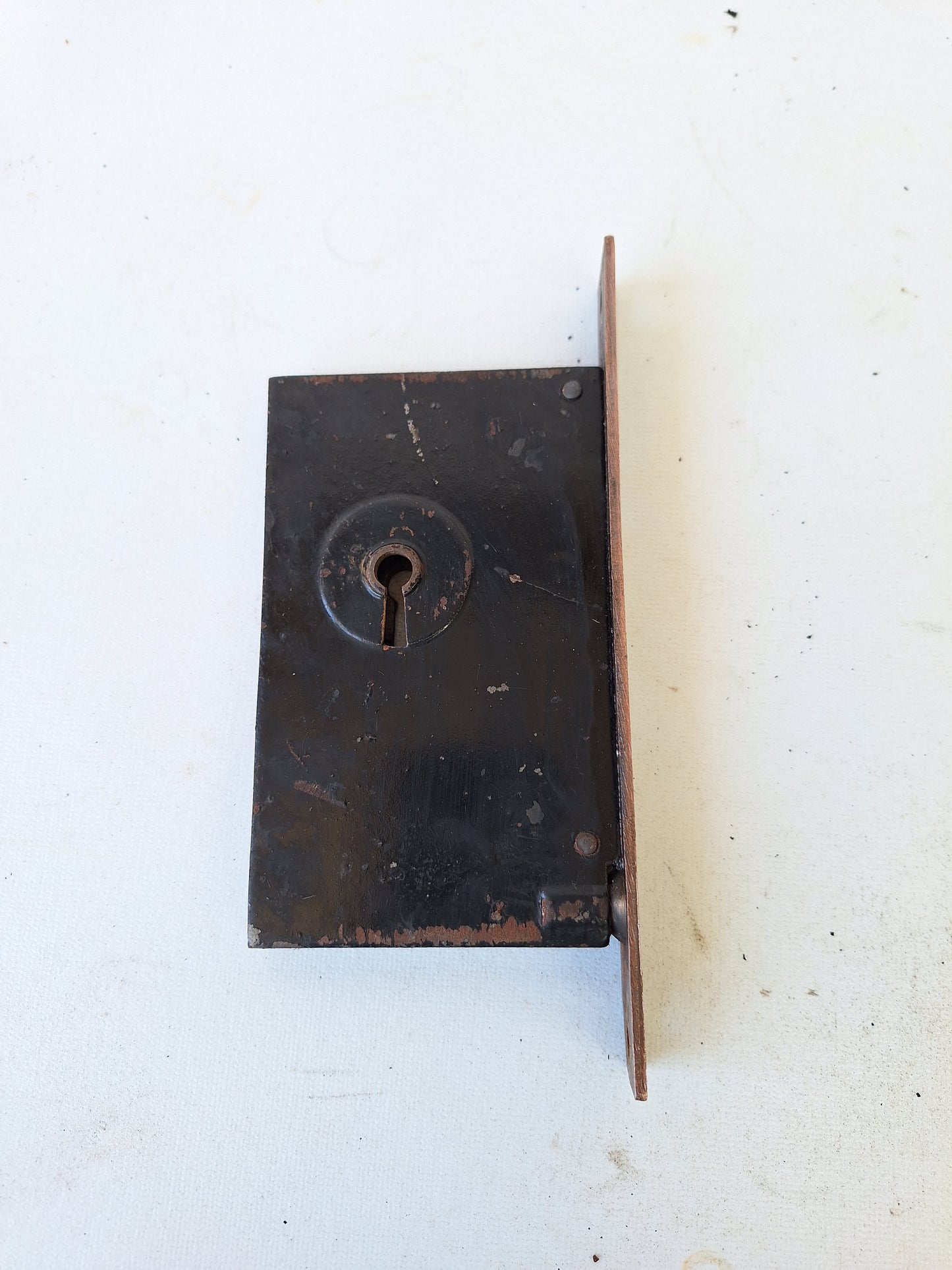 Ornate Single Antique Pocket Door Lock, Rolling Door Lock Set Working Condition 040911
