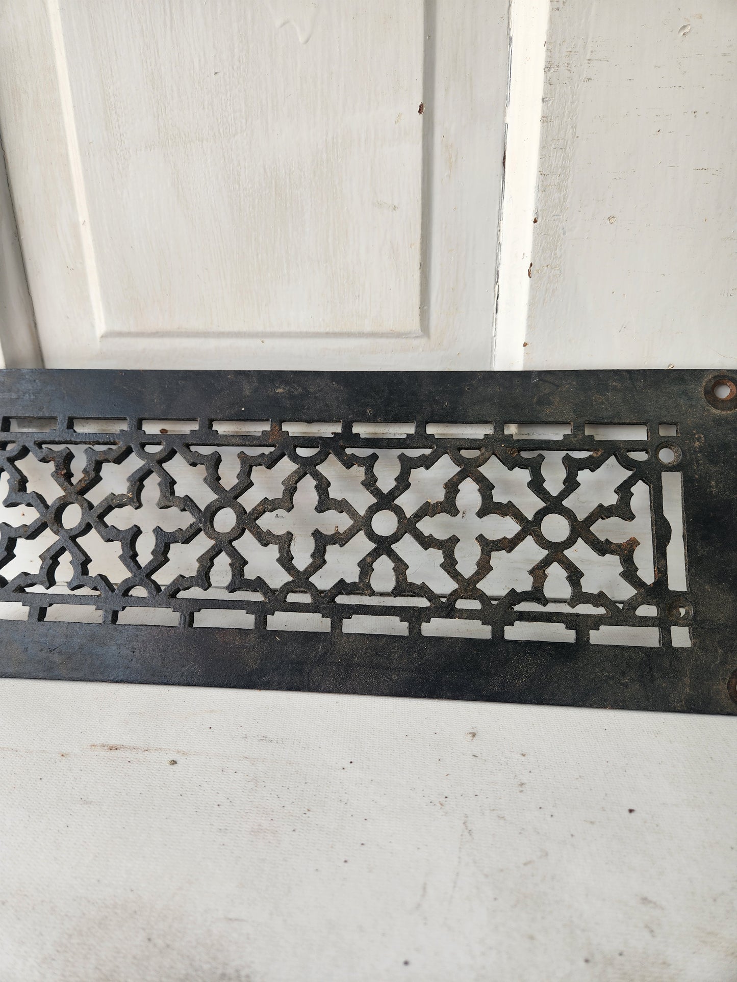 Antique Vent Cover, Narrow Vent Cover, Antique Heat Vent, Vent Grate, Cast Iron Grate, Heating Vent Architecture Salvage 042002