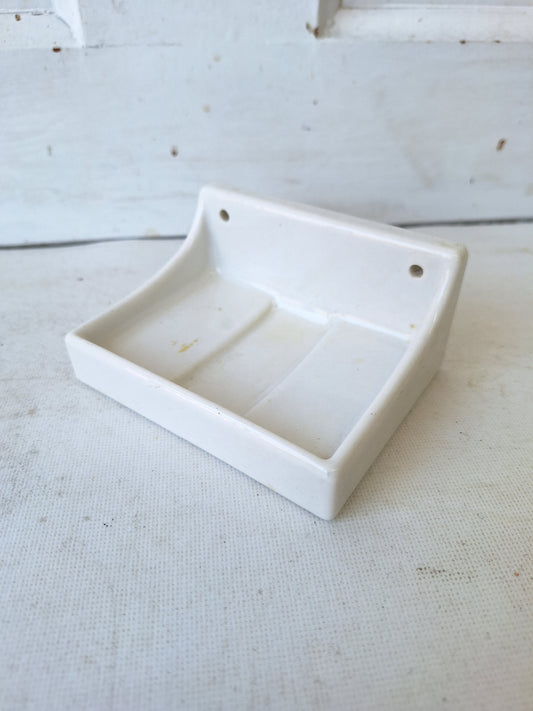 Vintage Ceramic Cup or Soap Dish, Vintage Bathroom Cup Holder or Soap Bar Holder 052406