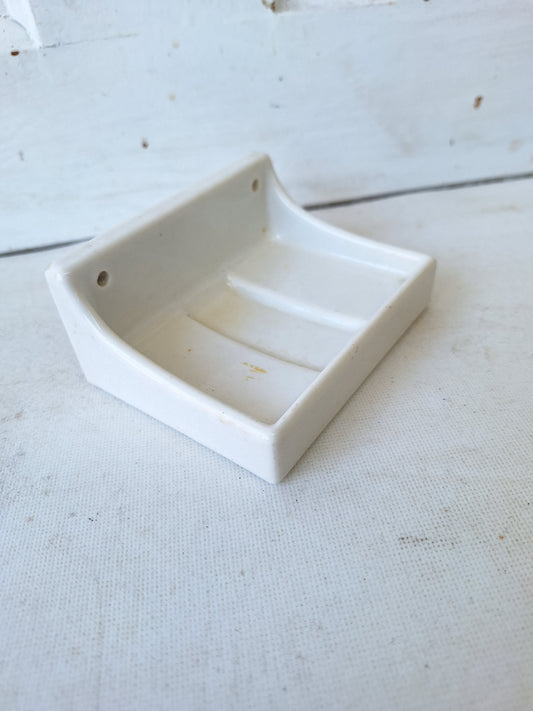 Vintage Ceramic Cup or Soap Dish, Vintage Bathroom Cup Holder or Soap Bar Holder 052406