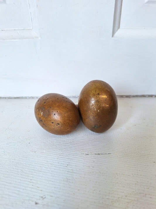 Solid Bronze Egg Shaped Doorknob Set, Antique Bronze Egg Shape Door Knob Pair, Antique Door Hardware 071321