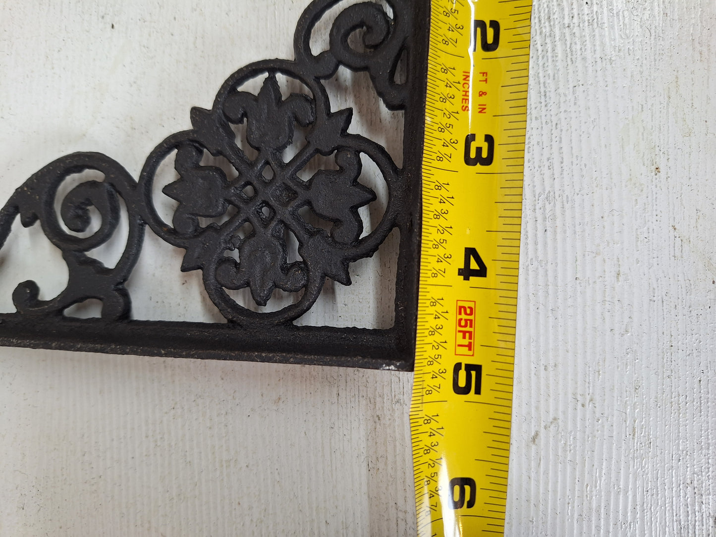 2 Small Shelf Brackets, Pair of Cast Iron Brackets, Victorian Shelf Supports, Metal Corbels, Architectural Salvage 080603