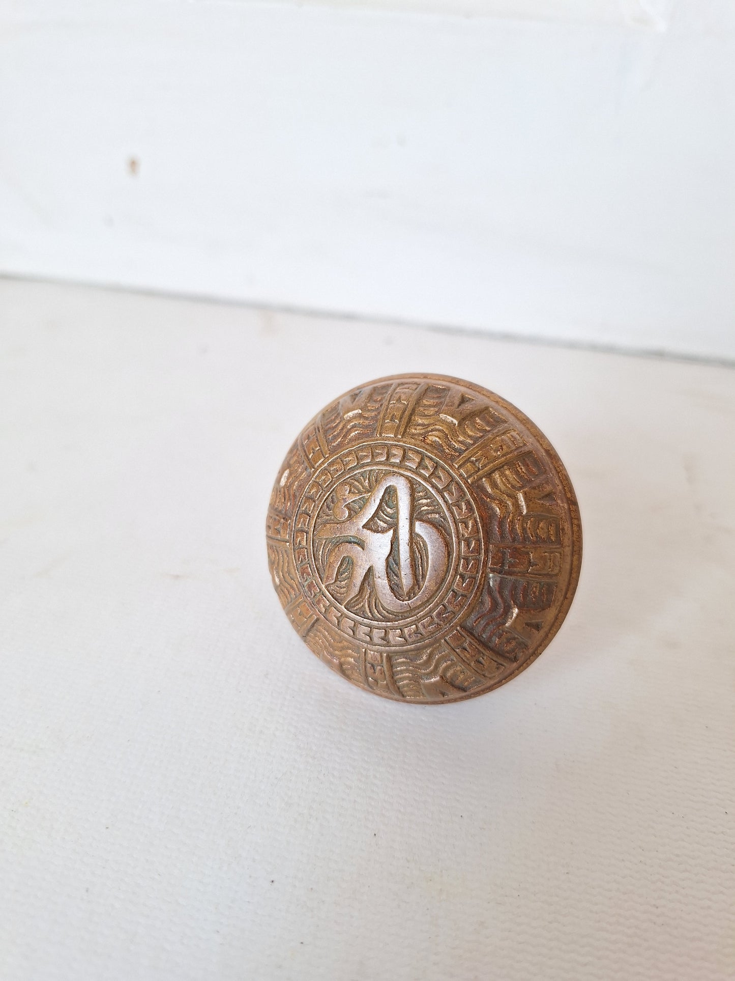 Arabic Pattern Mallory Wheeler Doorknob, Antique Bronze Door Knob, Ornate Bronze Victorian Doorknob 082108