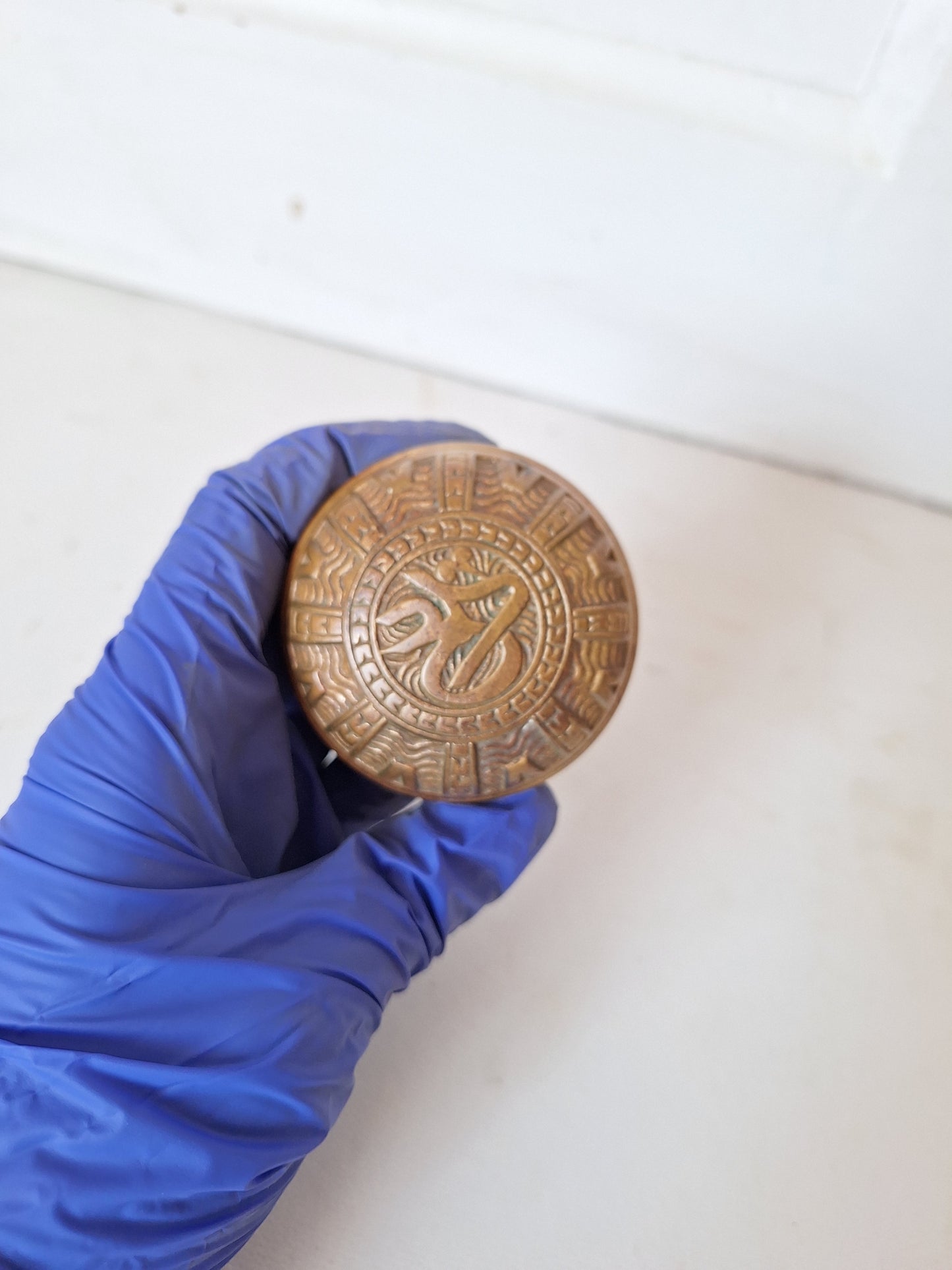 Arabic Pattern Mallory Wheeler Doorknob, Antique Bronze Door Knob, Ornate Bronze Victorian Doorknob 082108