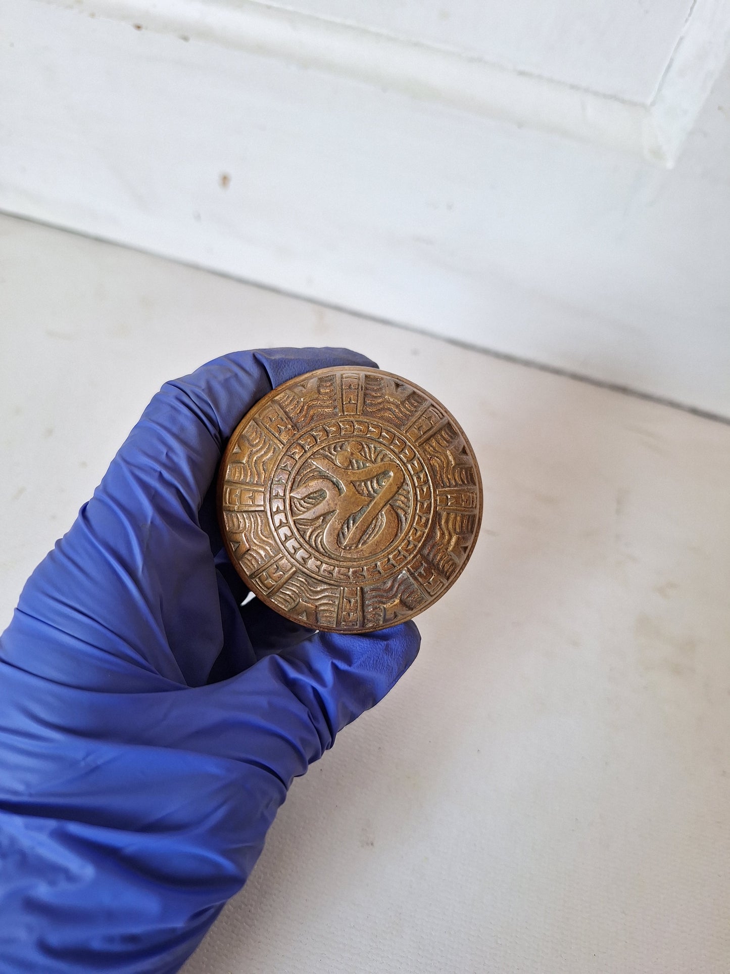 Arabic Pattern Mallory Wheeler Doorknob, Antique Bronze Door Knob, Ornate Bronze Victorian Doorknob 082108