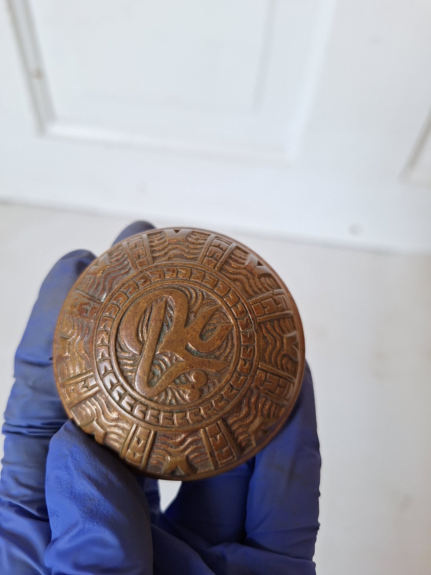 Arabic Pattern Mallory Wheeler Doorknob, Antique Bronze Door Knob, Ornate Bronze Victorian Doorknob 082108