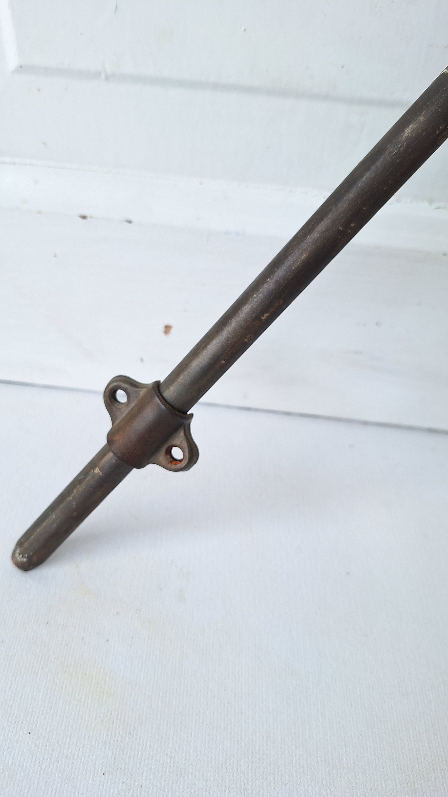 Antique French Door Slide Bolt in Iron, 12" Iron Slide Bolt Lock for Double Doors 103005