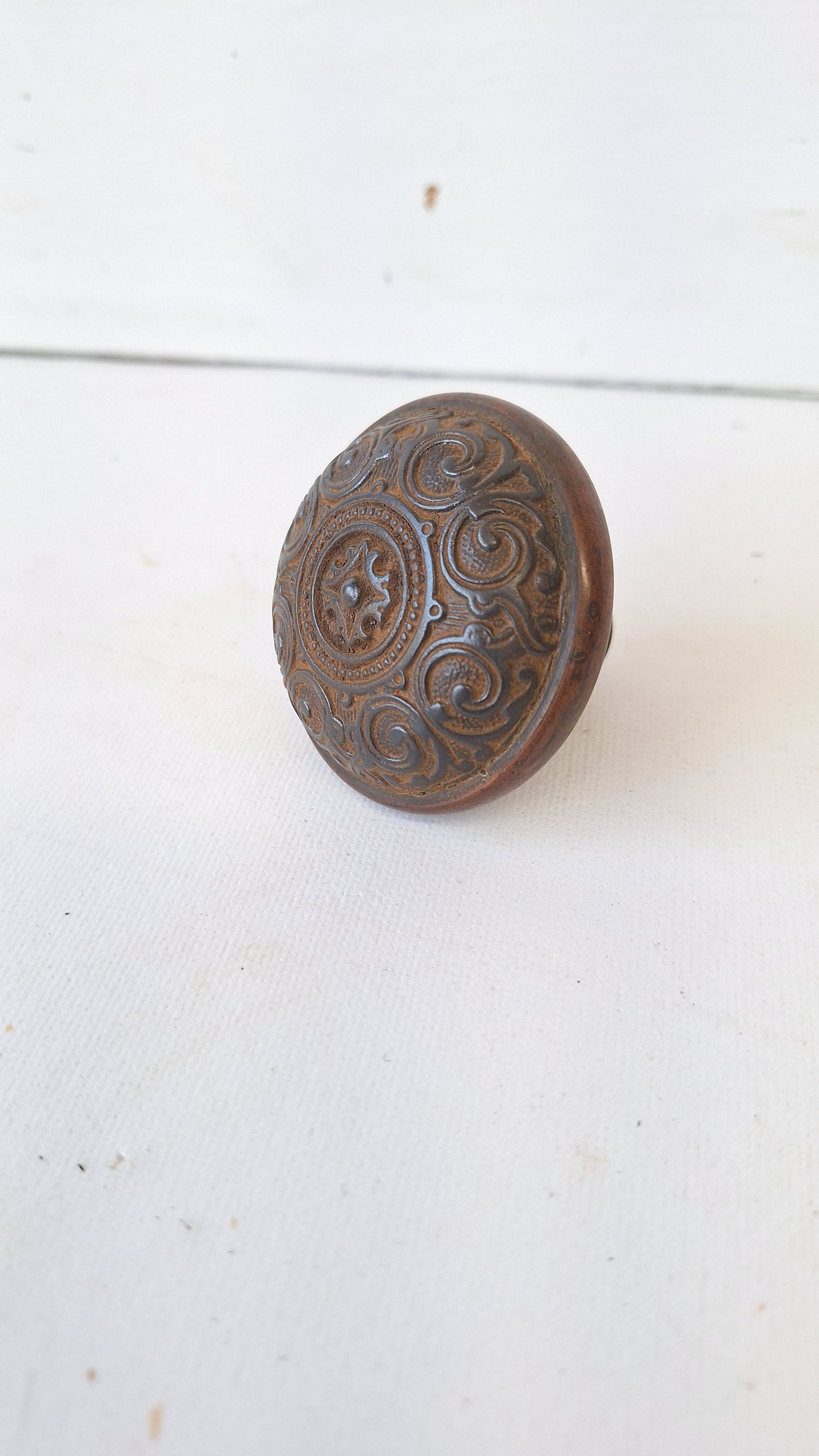 Eastlake Cast Iron Doorknob Backplate and Knob Set, Eastlake Back Plate, Corbin Victorian Door Hardware, Architecture Salvage 110108