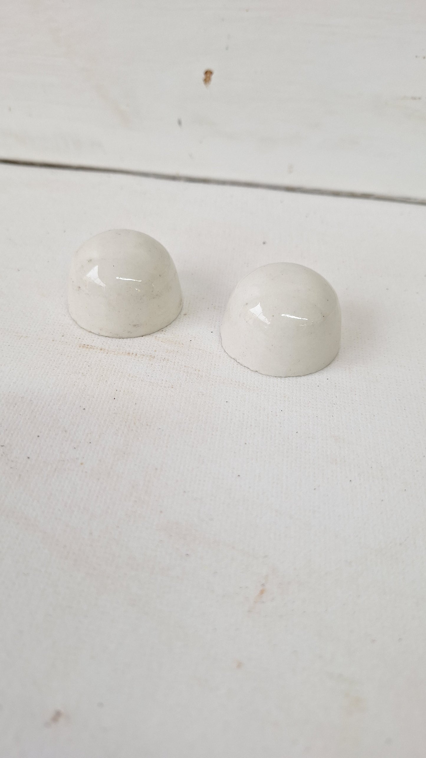 1 3/8" Porcelain Ceramic Toilet Bolt Covers, Vintage Toilet Bolt Caps 111404