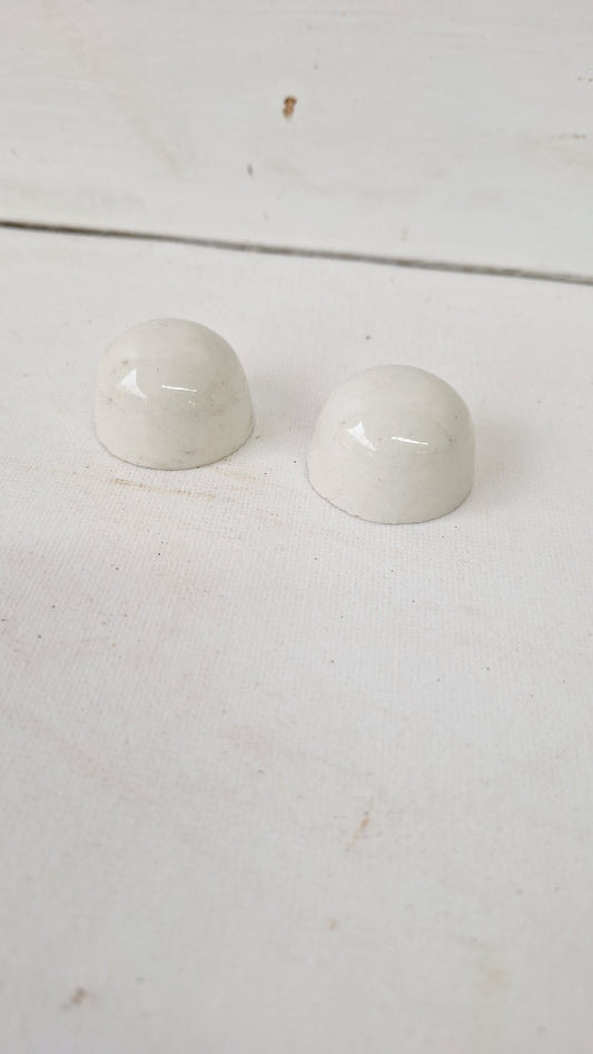 1 3/8" Porcelain Ceramic Toilet Bolt Covers, Vintage Toilet Bolt Caps 111404