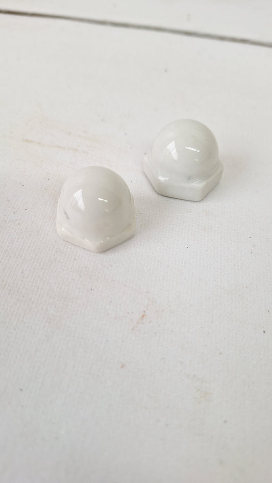 1" Porcelain Ceramic Toilet Bolt Covers, Vintage Toilet Bolt Caps 111405