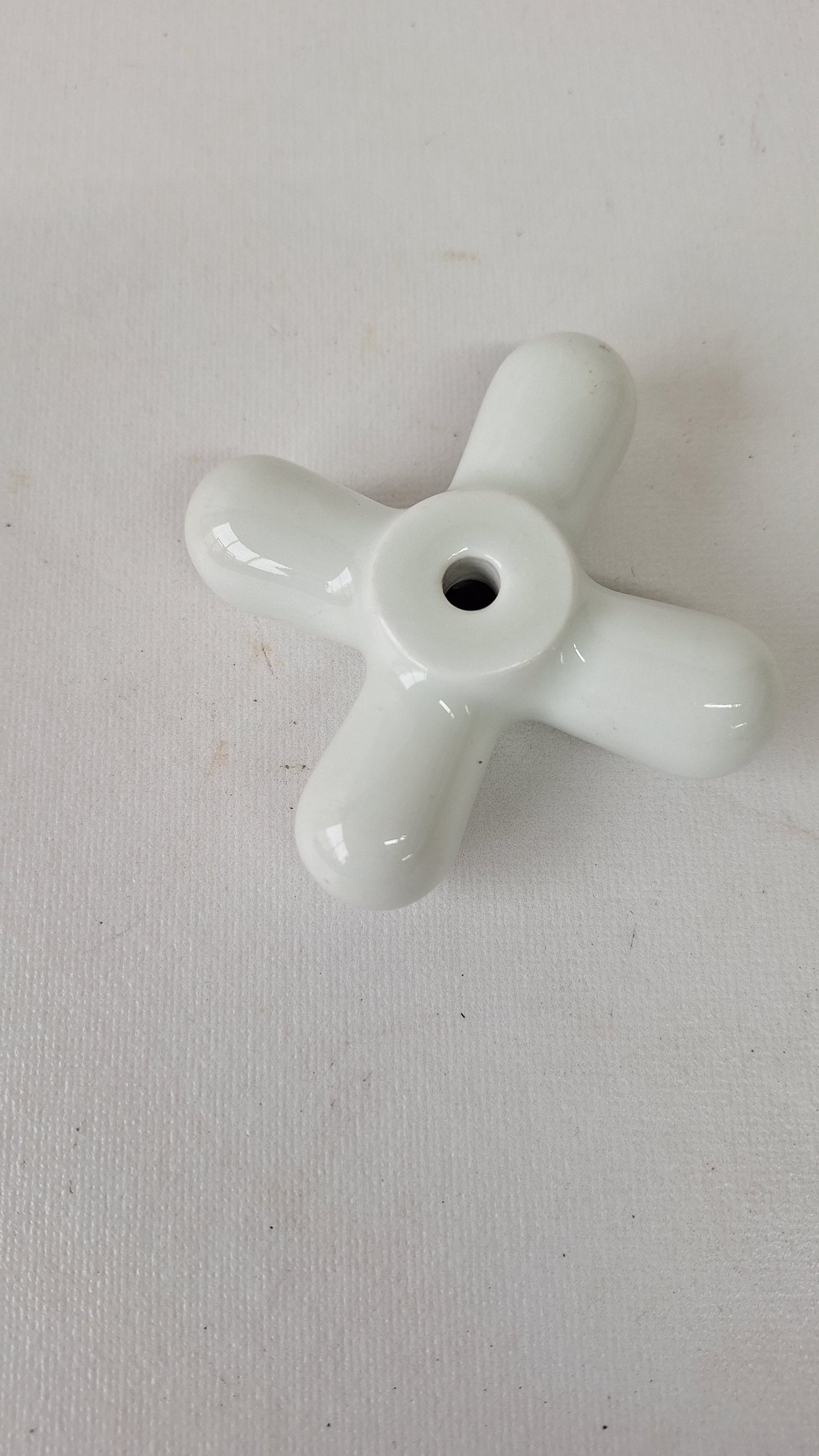 Cross Handle Antique Porcelain Sink or Bathroom Handle, Sink Faucet Handle, Porcelain White Cross Knobs 111412