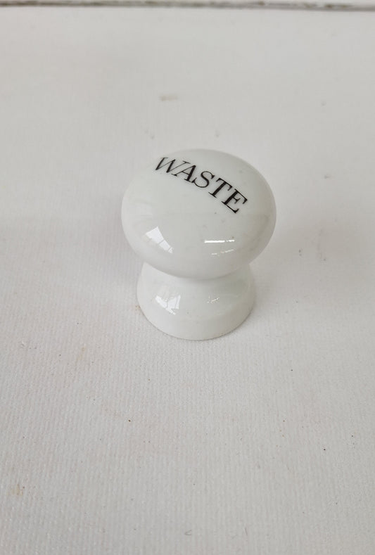 Vintage Waste Knob Replacement, Vintage Plumbing Waste Drain Knob, Stopper Plug, Plug Handle 111415