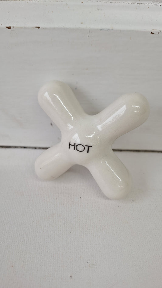 Hot Porcleain Cross Handle Antique Porcelain Sink or Bathroom Handle, Sink Faucet Handle, Porcelain White Cross Knobs 1114620