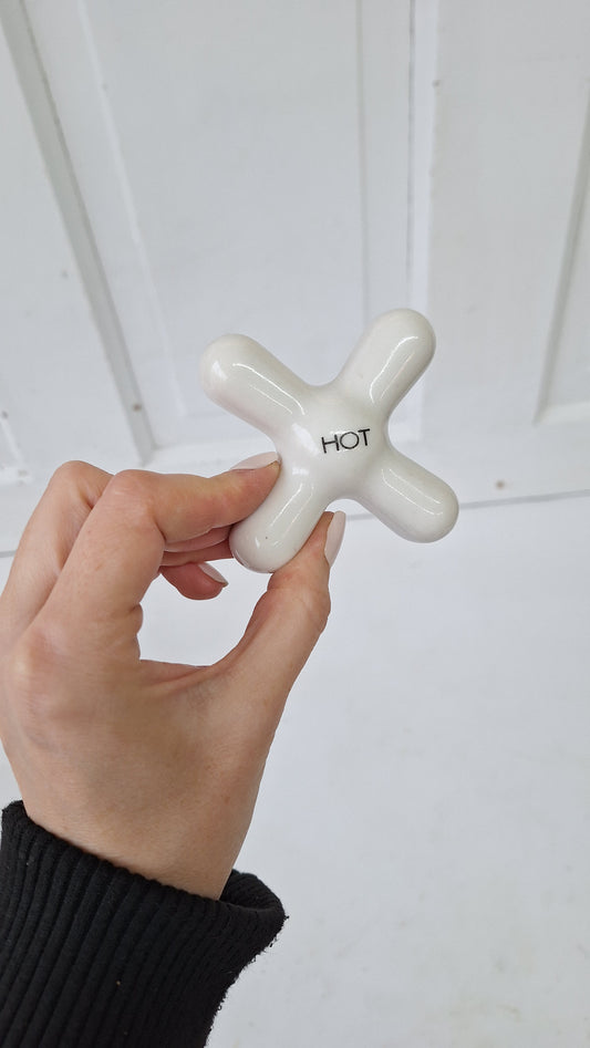 Hot Porcleain Cross Handle Antique Porcelain Sink or Bathroom Handle, Sink Faucet Handle, Porcelain White Cross Knobs 1114620