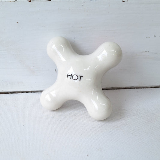 Hot Porcleain Cross Handle Antique Porcelain Sink or Bathroom Handle, Sink Faucet Handle, Porcelain White Cross Knobs 111602