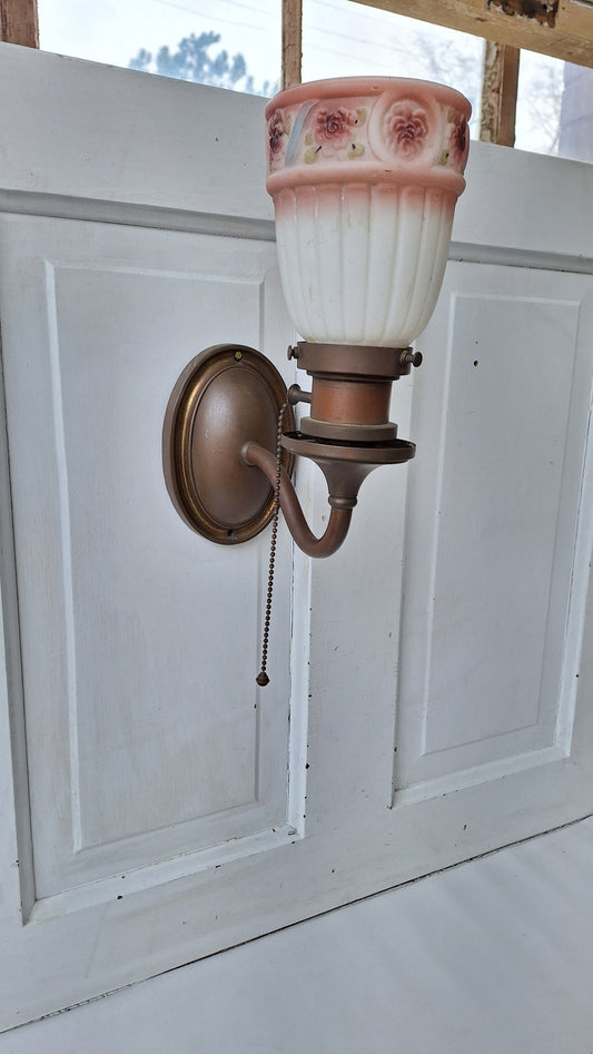 Art Deco Sconce, Vintage Brass Sconce, Antique Brass Sconce, Vintage Wall Light, Reading Light Brass Hall Light Hallway Light Art Deco Light