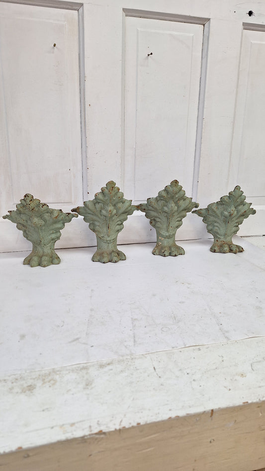 Four Ornate Antique Bathtub Feet, Old Tub Feet, Clawfoot Tub Feet, Claw Feet, Claw Foot Tub, Claw Foot Feet 122902