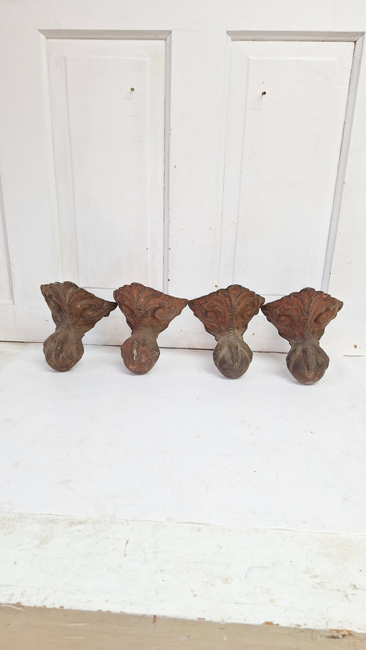 Four Antique Bathtub Feet, Old Tub Feet, Clawfoot Tub Feet, Claw Feet, Ball and Claw Feet, Claw Foot Tub, Claw Foot Feet 122903