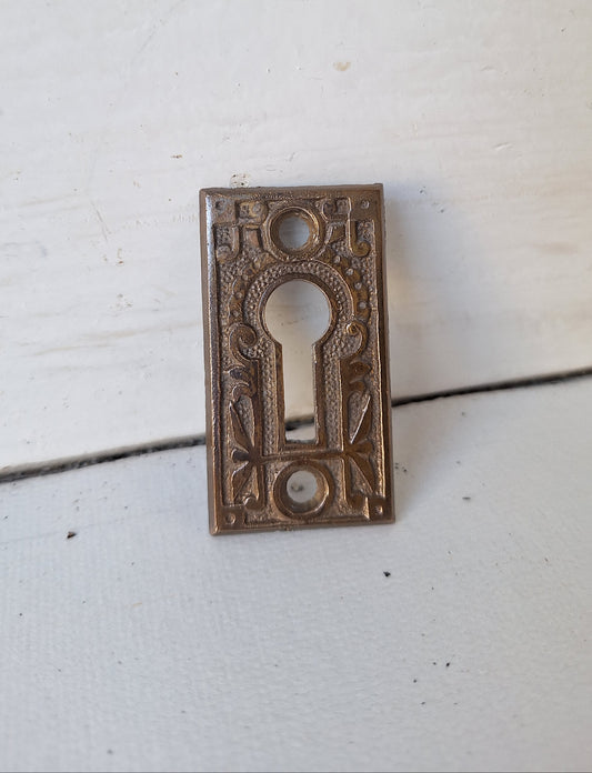 Bronze Antique Keyhole Cover, Key Hole Plate, Antique Skeleton Key Hole Escutcheon, Ornate Keyhole 020607