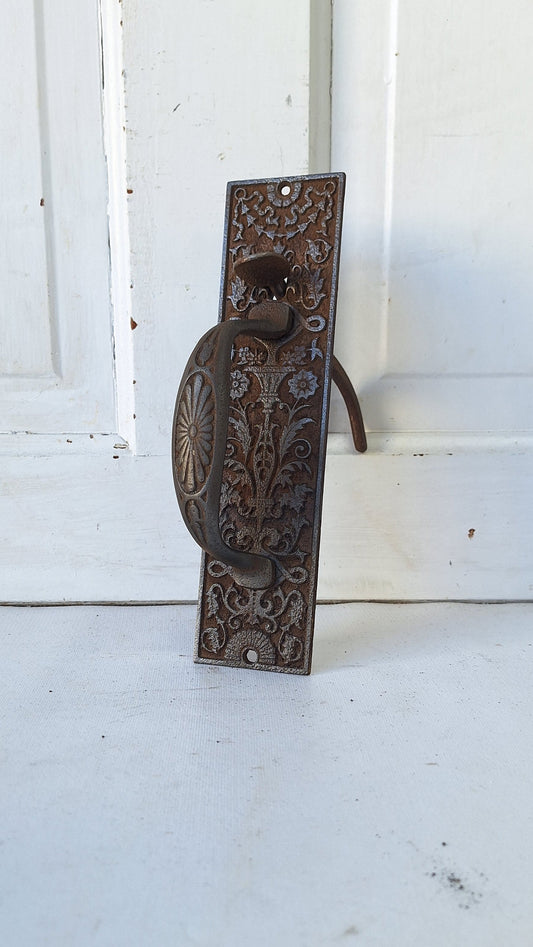 Eastlake Cast Iron Commercial Door Pull, Antique Door Pull, Storefront Door Hardware 022702